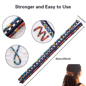 Spiral Lock Hair Tie wrapped around dreadlocks in a bun