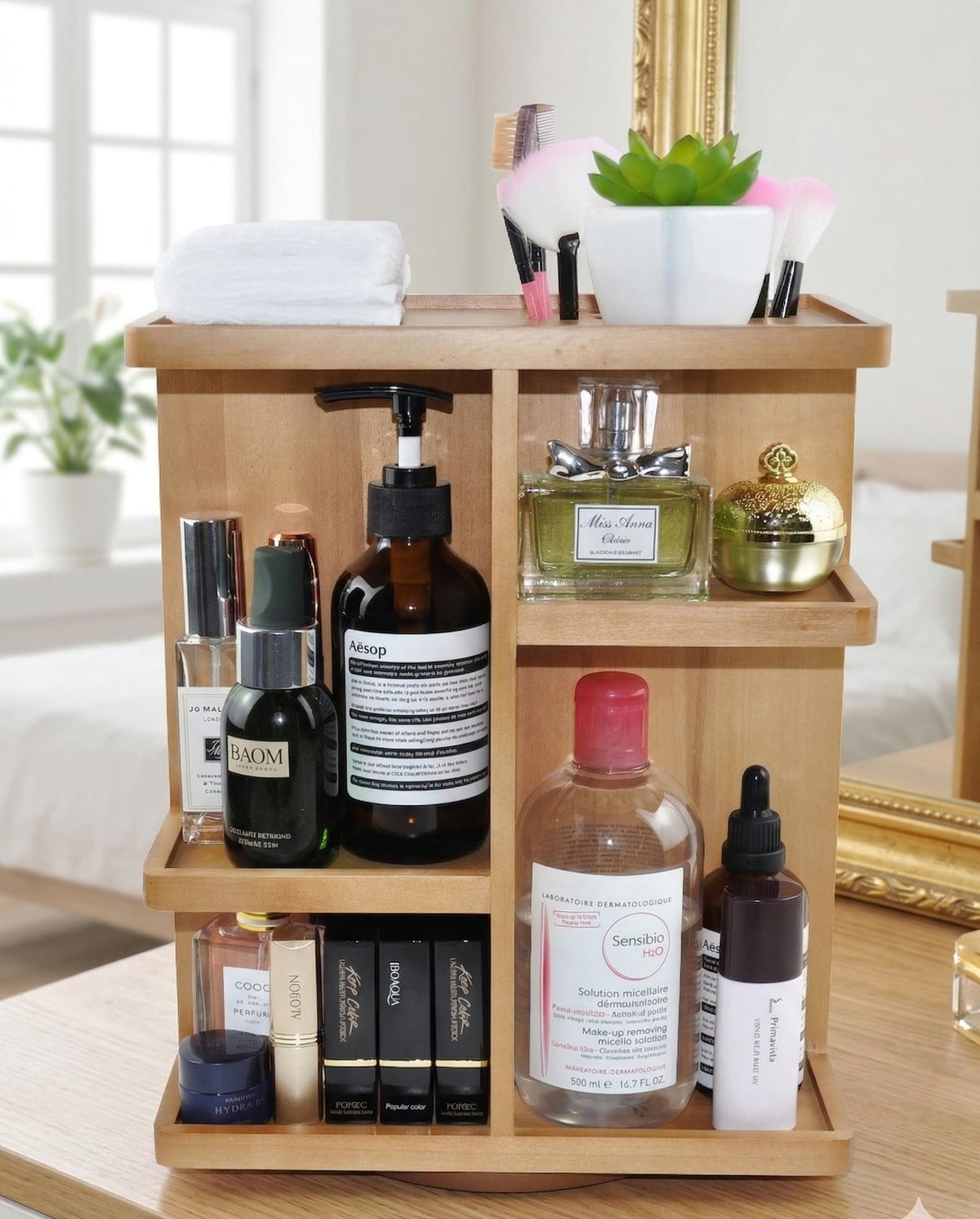 Spiretro Rotating Cosmetic Organizer packaging display