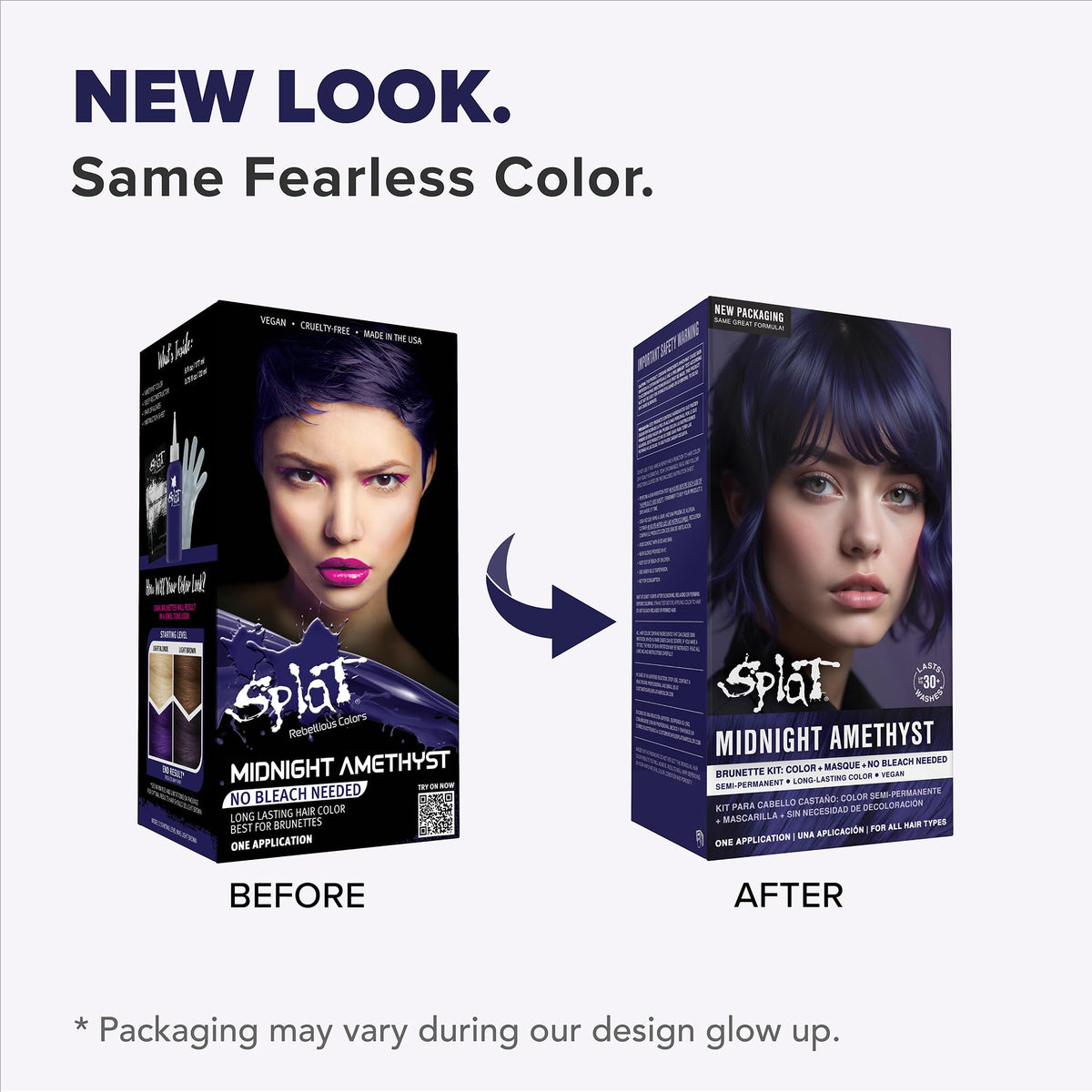 Splat Midnight Amethyst Hair Dye Kit application instructions