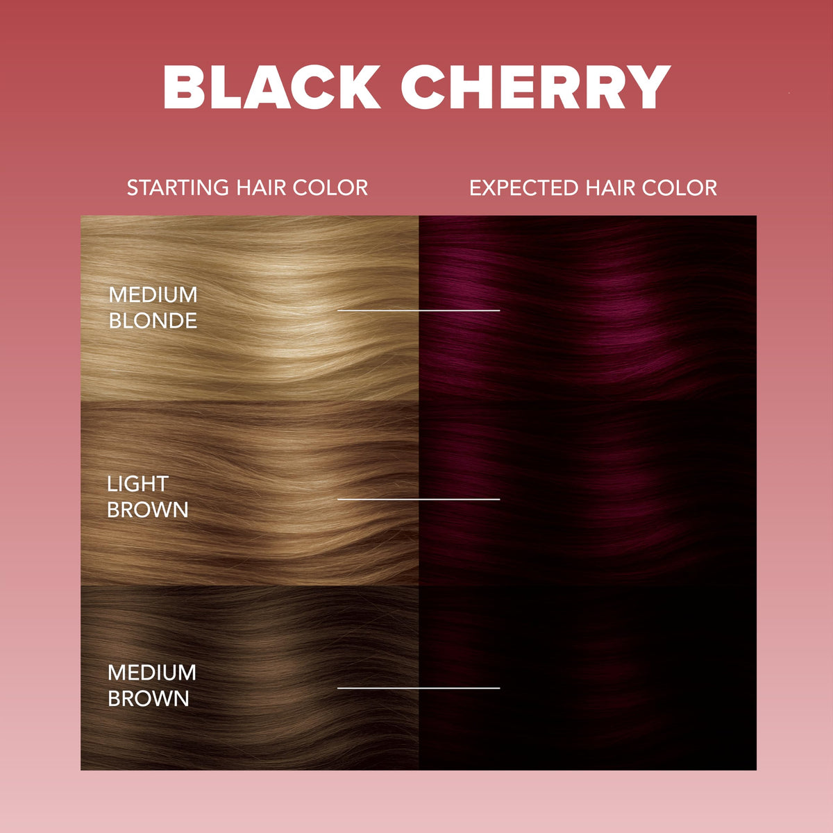 Splat Midnight Black Cherry Hair Dye bottle with gloves and instructions