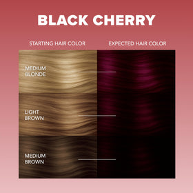 Splat Midnight Black Cherry Hair Dye bottle with gloves and instructions
