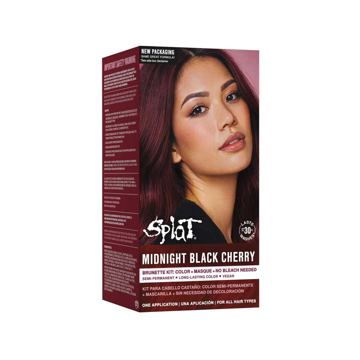 Splat Midnight Black Cherry Hair Dye Kit packaging front view