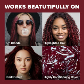 Splat Midnight Black Cherry Hair Dye results on brunette hair