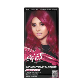 Splat Midnight Pink Sapphire Hair Dye Kit front view with included items