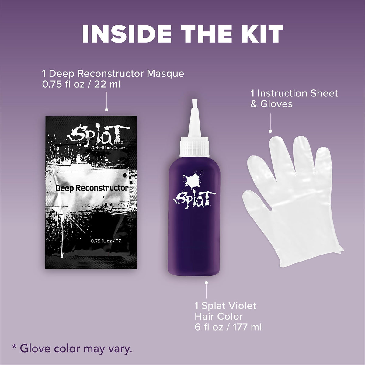 Splat Midnight Violet hair dye application instructions