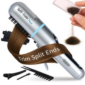 Split-Ender Mini cordless split end hair trimmer in blue, front view