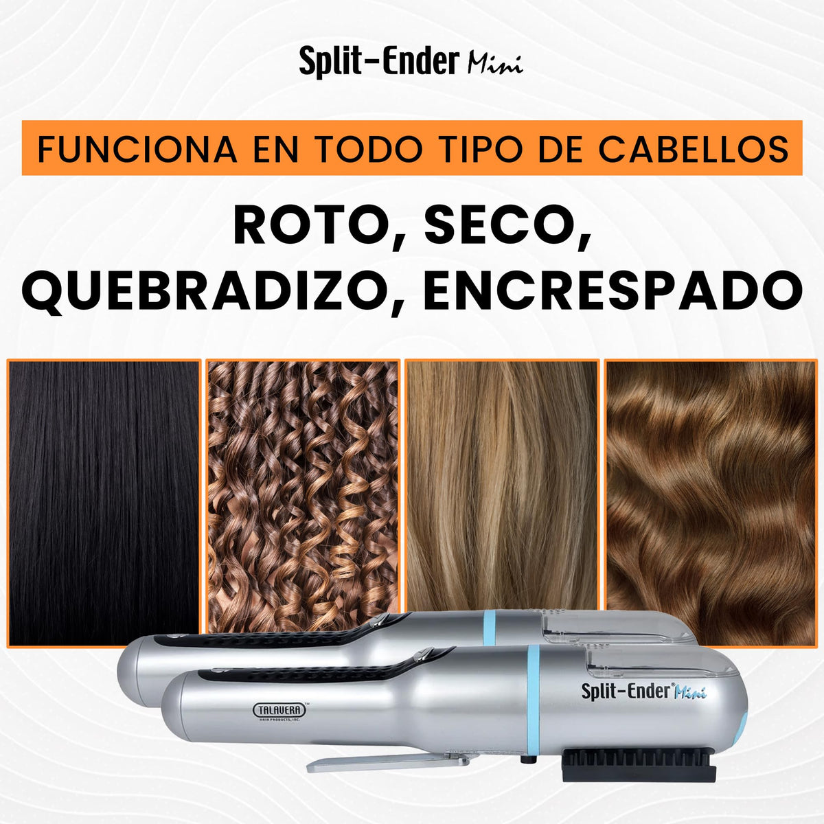 Split-Ender Mini cordless split end hair trimmer with batteries included