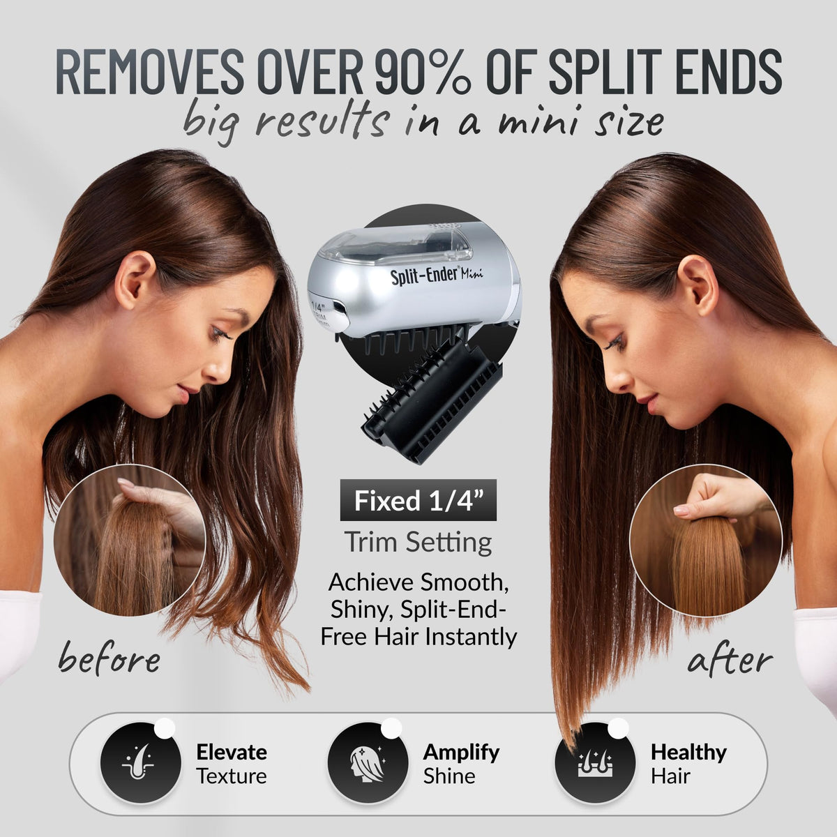 Split-Ender Mini cordless trimmer with AAA batteries