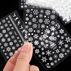 SPLOCUDU elk nail stickers displayed with festive background