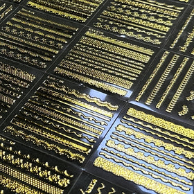 SPLOCUDU gold nail stickers displayed in packaging