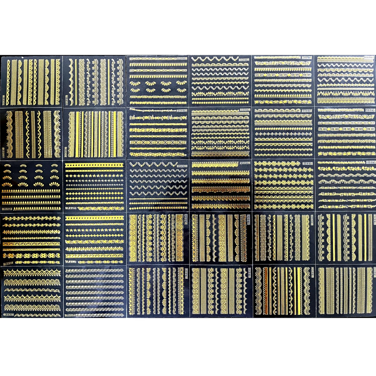 SPLOCUDU gold nail stickers used on a mobile phone case