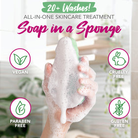 Spongeables Anti Cellulite Body Wash Sponge in packaging