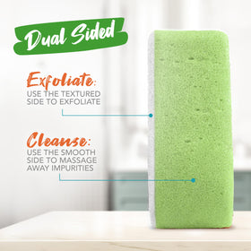 Spongeables Anti Cellulite Body Wash Sponge in use during a bath