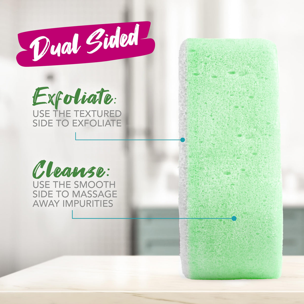 Spongeables Anti Cellulite Body Wash Sponge packaging display