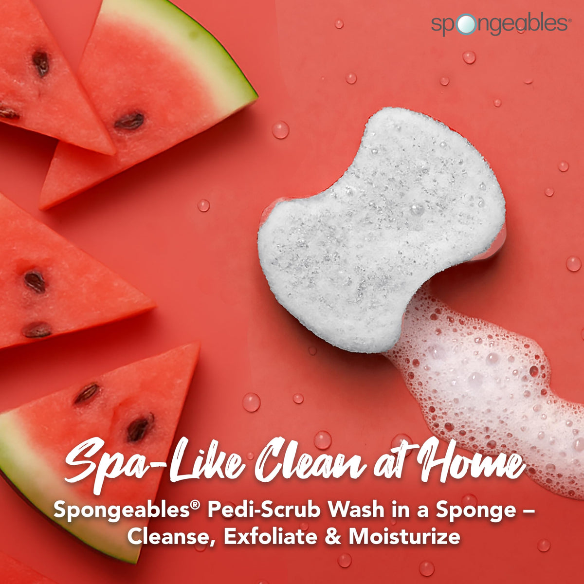 Spongeables Pedi Scrub Foot Exfoliating Sponge back view