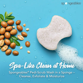 Spongeables Pedi Scrub Foot Exfoliating Sponge back view