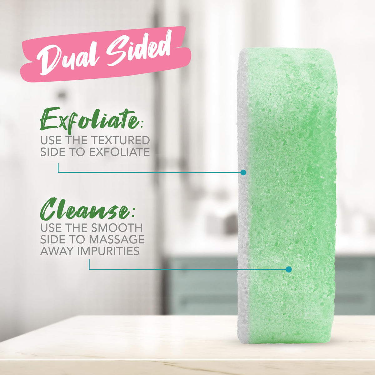 Spongeables Pedi Scrub Foot Exfoliating Sponge close-up of soft side