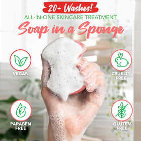 Spongeables Pedi Scrub Foot Exfoliating Sponge close-up of textured side
