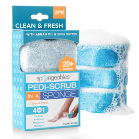 Spongeables Pedi Scrub Foot Exfoliating Sponge front view