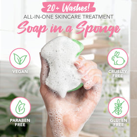 Spongeables Pedi Scrub Foot Exfoliating Sponge in packaging