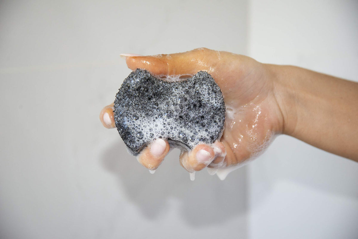 Spongeables Pedi Scrub Foot Exfoliating Sponge Sweet Sangria in packaging
