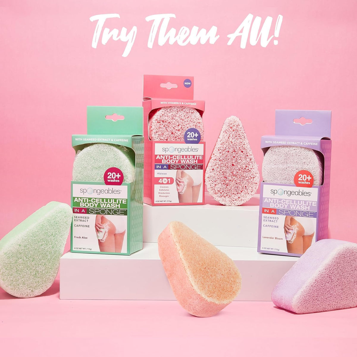 Spongeables Pedi Scrub Foot Exfoliating Sponge with fresh scent