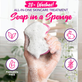 Spongeables Pedi Scrub in use during a foot care routine