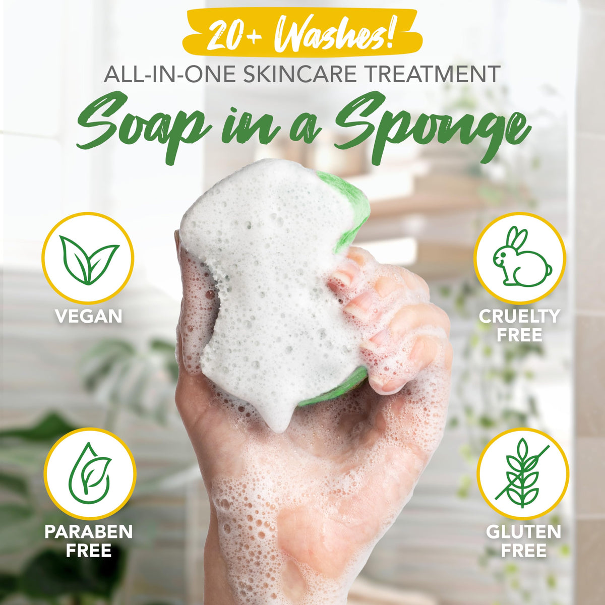 Spongeables Pedi Scrub sponge packaging with ingredients listed