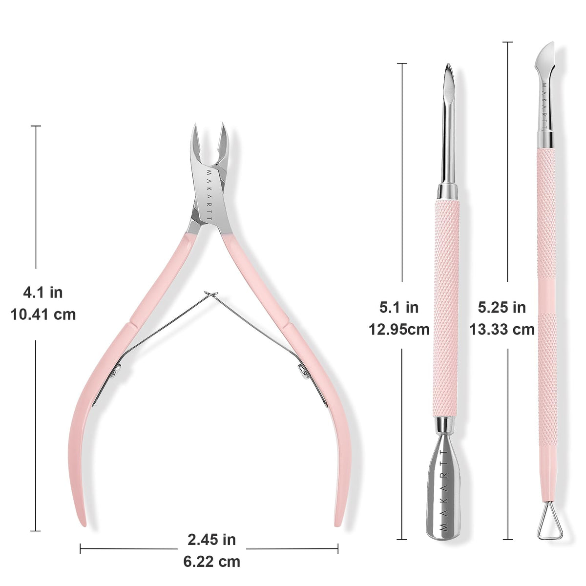Spoon-shaped cuticle pusher detail