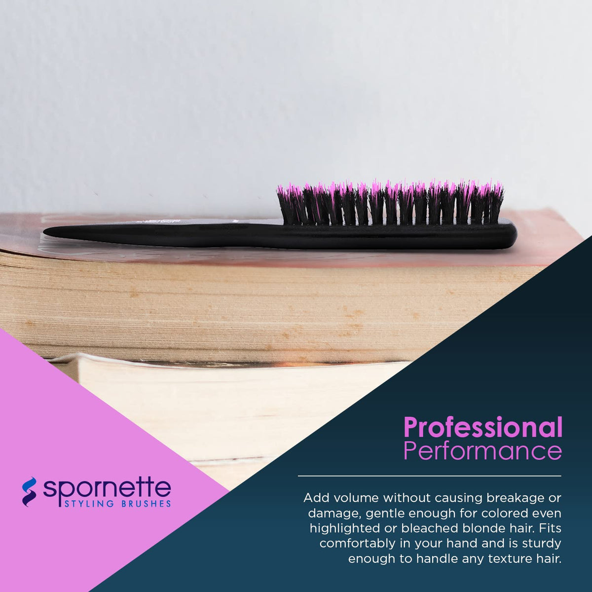 SPORNETTE Little Wonder Teasing Hair Brush tapered handle with pick end