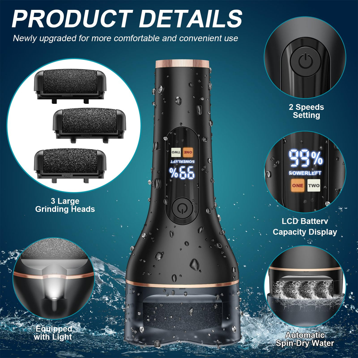 Spriak Callus Remover waterproof feature demonstration