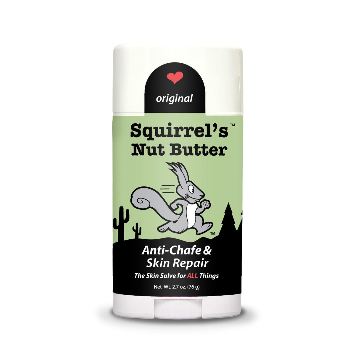 Squirrel's Nut Butter Anti Chafing Stick 2.7 oz front view