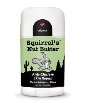 Squirrel's Nut Butter Anti Chafing Stick front view with packaging