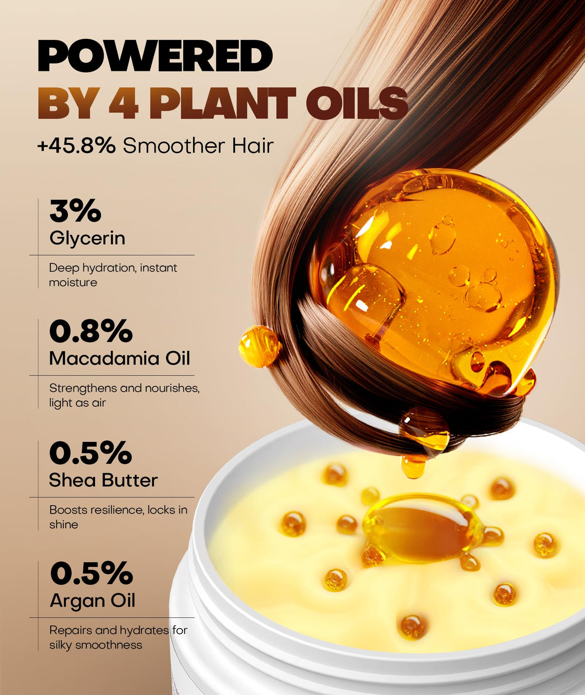 Srripo Collagen Hair Mask 250ml application on hair