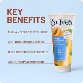 St. Ives Acne Control Apricot Face Scrub application on skin