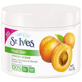 St. Ives Apricot Scrub packaging with ingredients listed