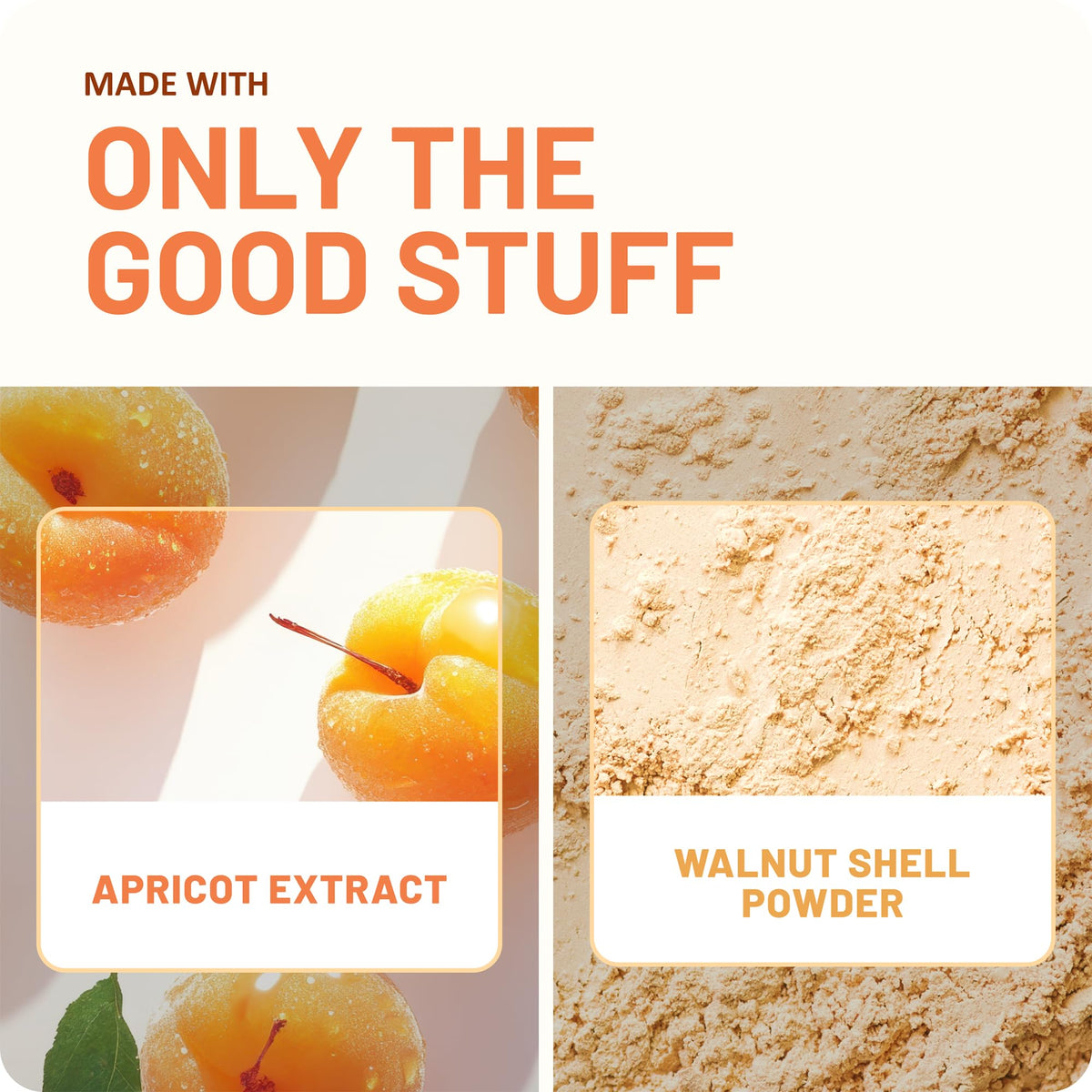 St. Ives Apricot Scrub travel-size tube in hand
