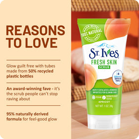 St. Ives Apricot Scrub with fresh apricots