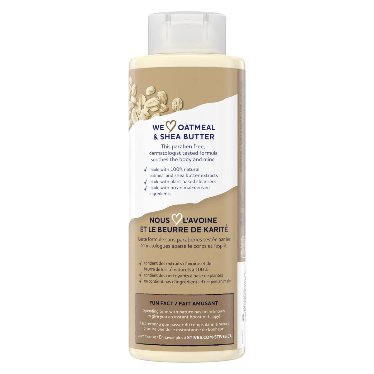 St. Ives Body Wash bottle side view with label