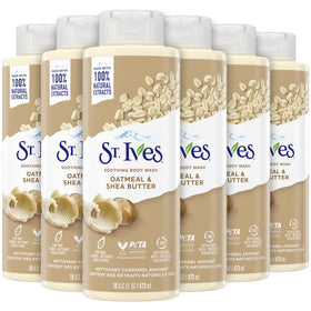 St. Ives Body Wash Soothing Oatmeal & Shea Butter 6-Pack front view