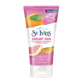 St. Ives Radiant Skin Face Scrub 200g front view with citrus design