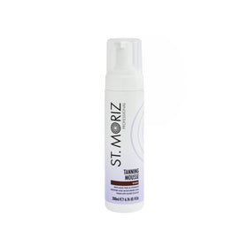 ST. MORIZ Dark Self Tanner Mousse front view with packaging