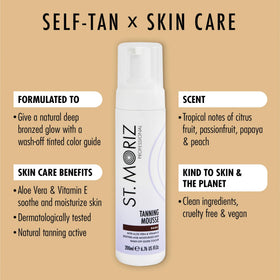ST. MORIZ Dark Self Tanner Mousse side view showing nozzle