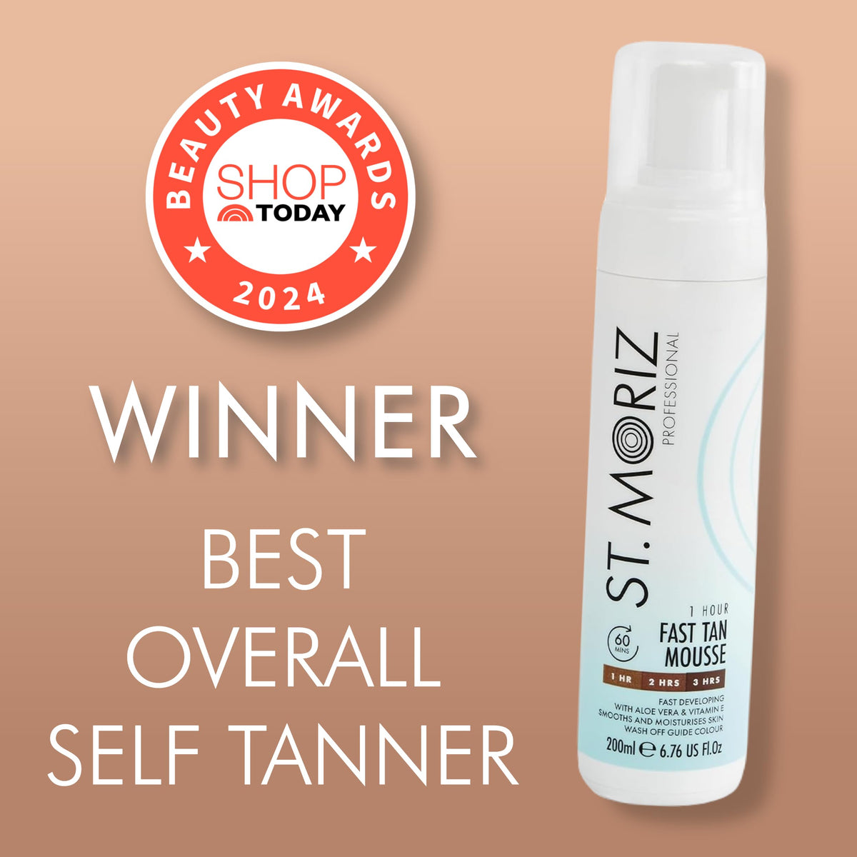 ST. MORIZ Self Tanner Mousse application on skin