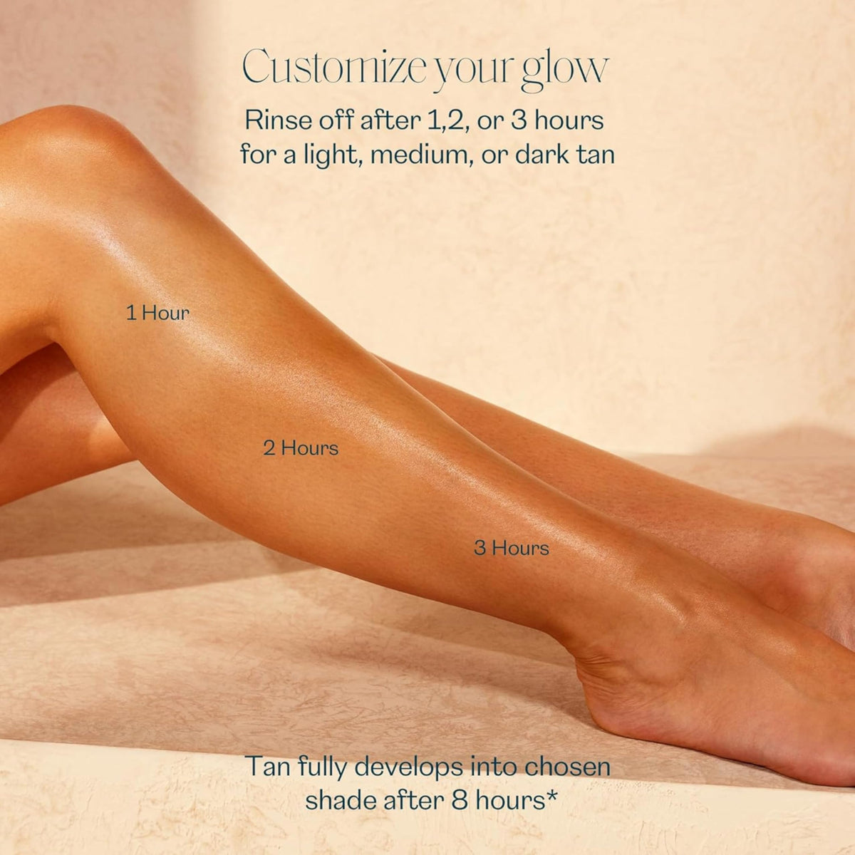 St.Tropez Express Tanning Mousse application with mitt