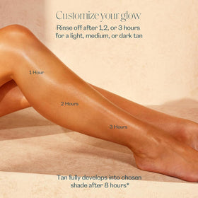 St.Tropez Express Tanning Mousse application with mitt