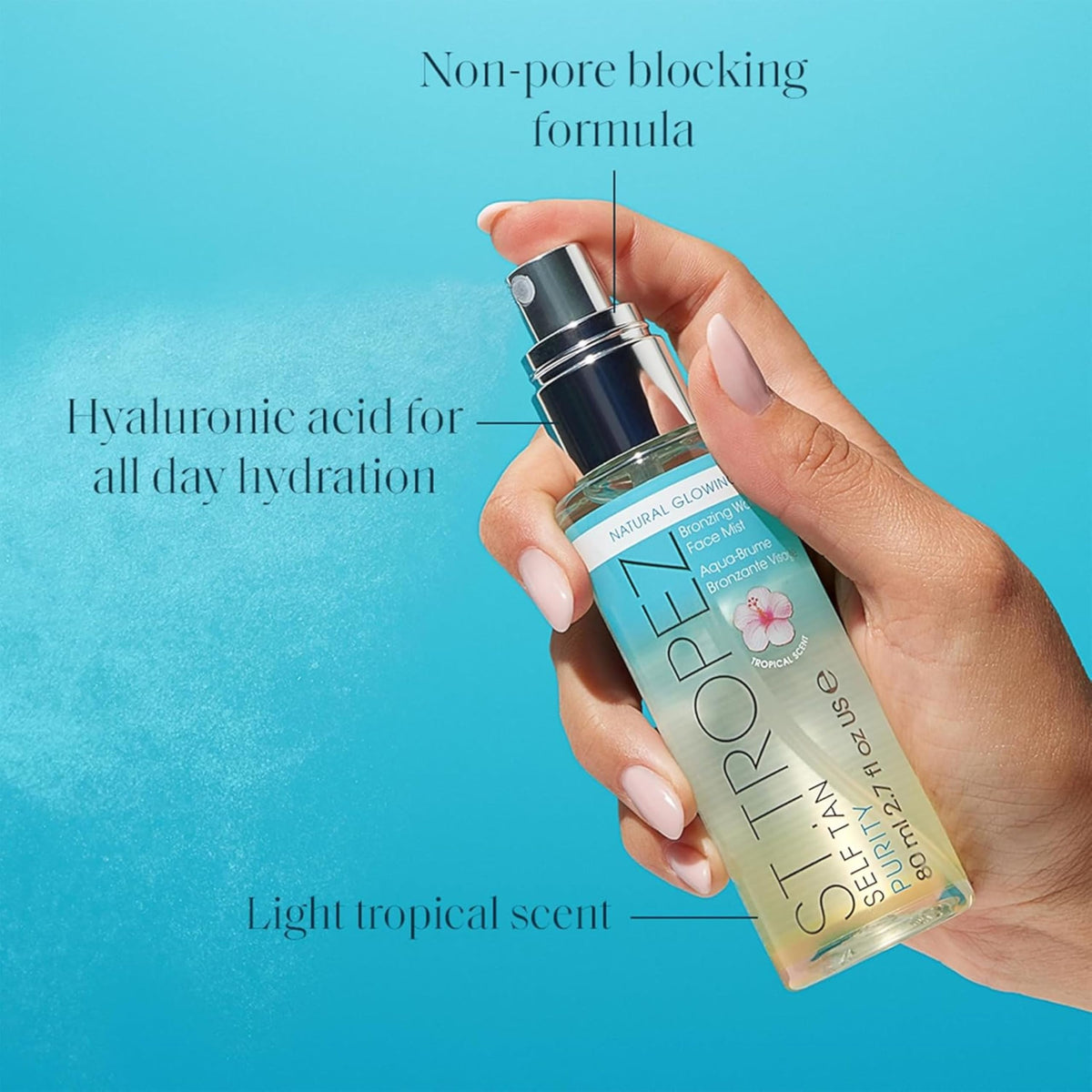 St.Tropez Self Tan Purity Bronzing Water Face Mist lifestyle scene