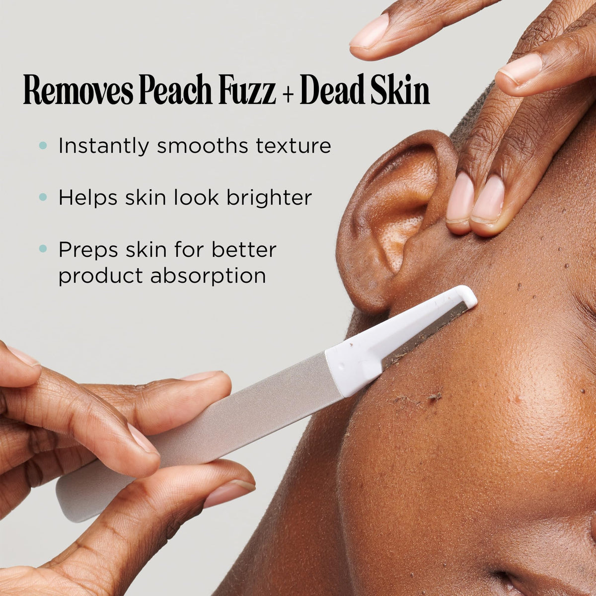 StackedSkincare Dermaplaning Tool on a bathroom countertop