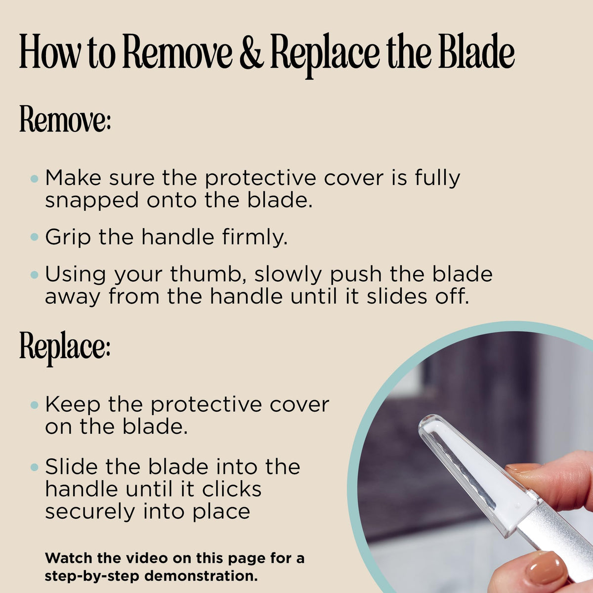 StackedSkincare Dermaplaning Tool with instructional guide