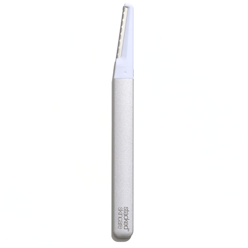 StackedSkincare Dermaplaning Tool with metal handle and blade
